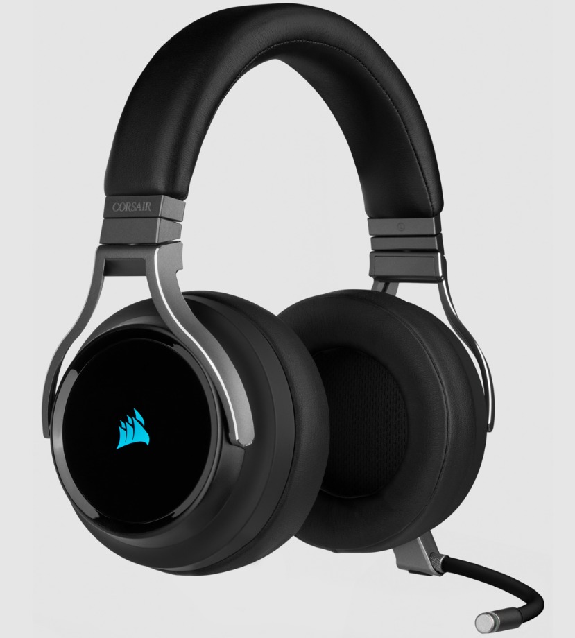 CORSAIR VIRTUOSO RGB WIRELESS - CONEXION 3.5MM, USB,USB TYPE C,SLIPSTREAM WIRELESS / CAP DE MICROFONO 9,5MM / COMPATIBLE WITH PC AND PS4 / BLACK
